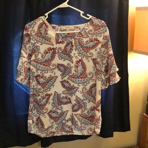 Loft ruffle sleeve blouse